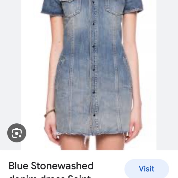 New Saint Laurent Denim Mini Dress NWT - Picture 5 of 9